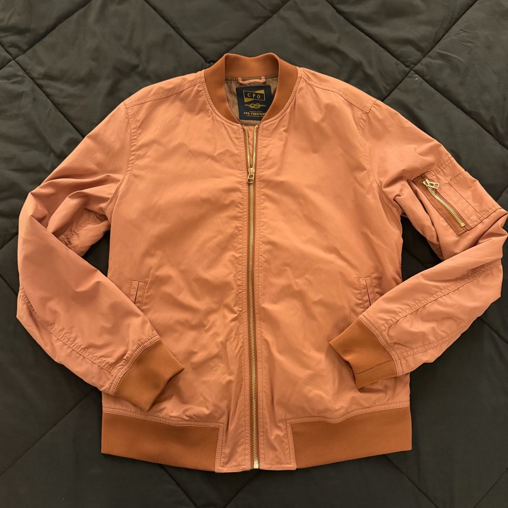 Men's Orange Bomber Jacket
